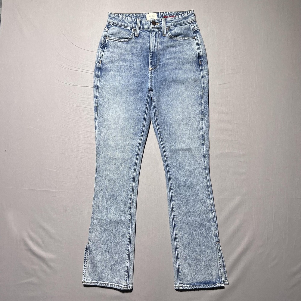 AO.LA Alice + Olivia Rebel Rebel Jeans Womens 25 Blue Kick Flare Side Slit‎ Hems